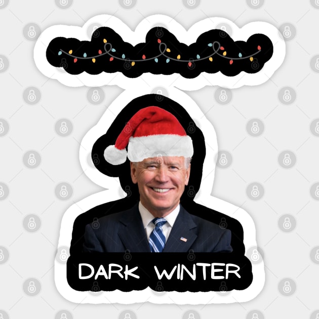 Dark Winter Joe Biden Christmas Sticker by reesea